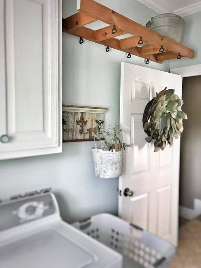 Repurposed Ladder As Drying Rack