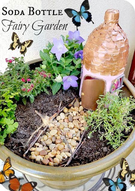 Upcycle a Soda Bottle into a Modish Fairy Garden House