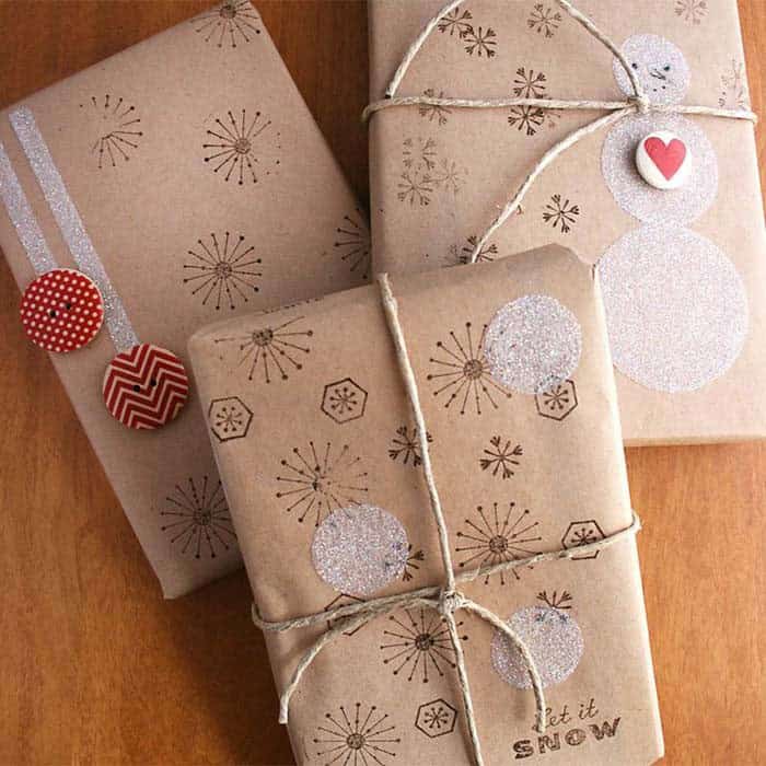 Make a Snow-Themed Package with Stamping