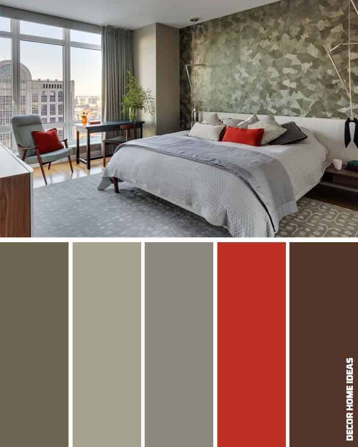 Gray, Amaranth, and Green