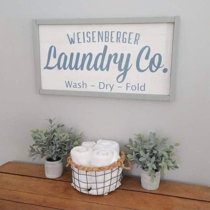 Craft a Personalized Wall Sign in the Laundry Room