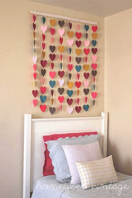 Elevate Her Room with a Paper Heart Wall Art