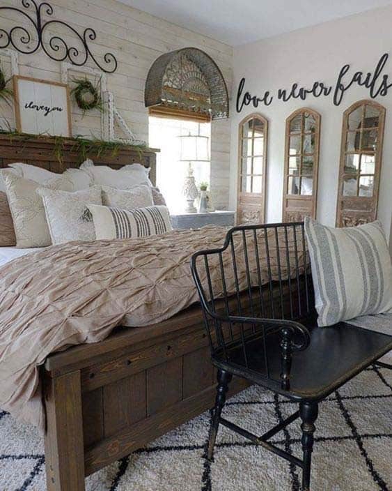 Repurpose Old Doors as Mirrors in Your Bedroom