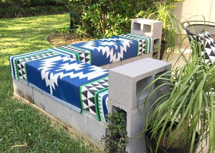 Easy Cinder Block Bench Frame