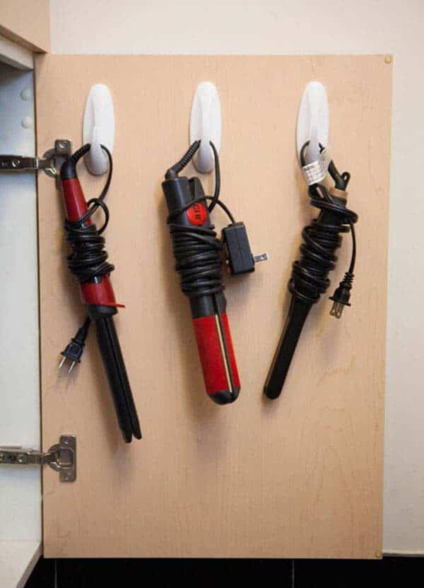 Get an Orderly Look for Corded Tools with Plastic Hooks