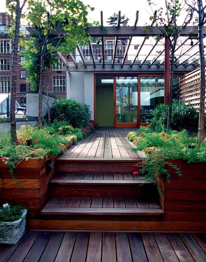 Enhance Home Entryway with Aromatic Built-In Planters