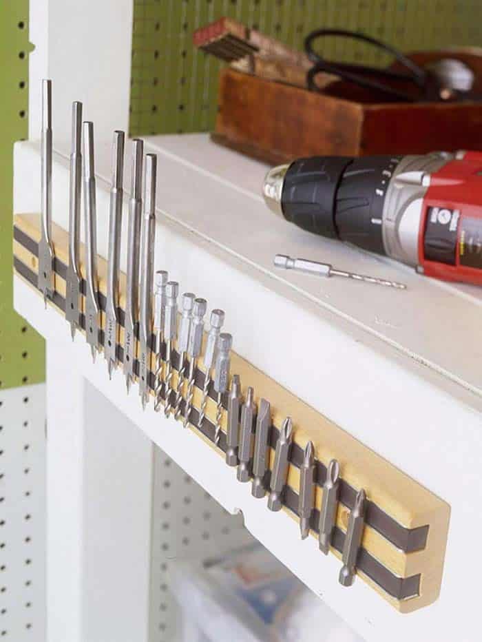 Get Your Small Bits Neatly Stored with Magnetic Strips