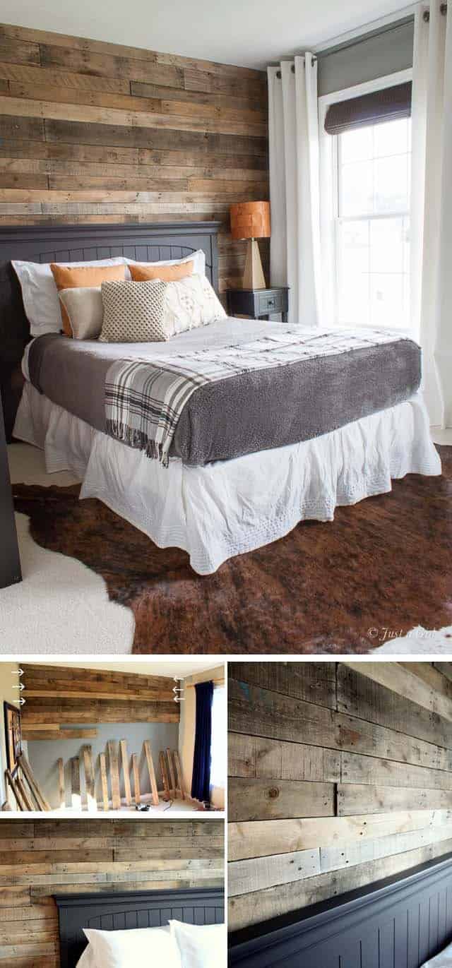 Make Yourself A Rustic Pallet Wall