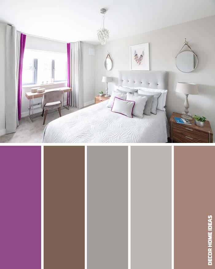 Purple, Gray, and White