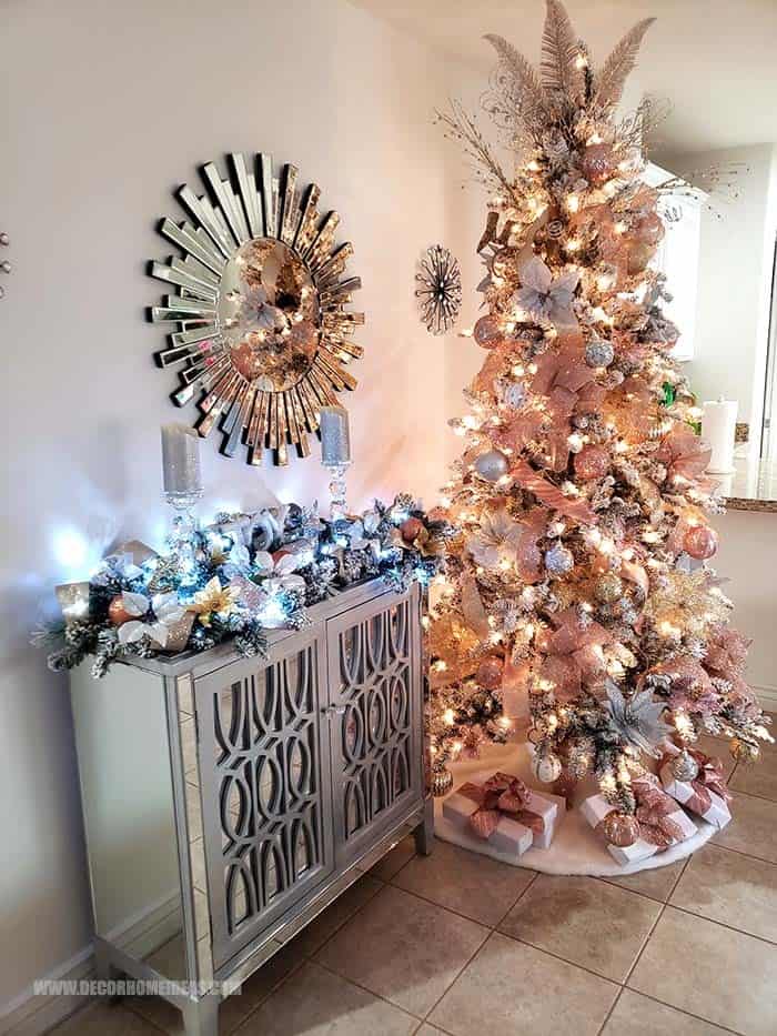 Make a Cheery Christmas Tree with Rose Gold and Silver