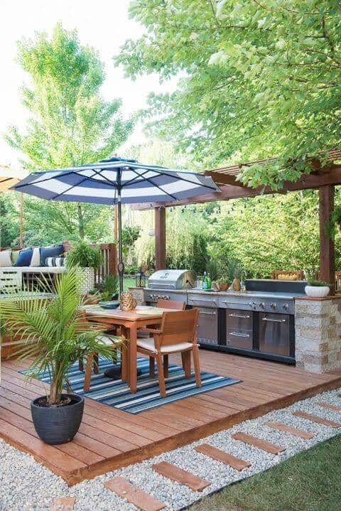 Transform Your Outdoor Kitchen with a Wooden Deck Base