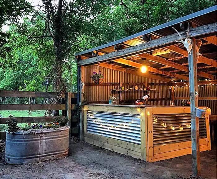 Rustic Look Corrugated Metal Bar