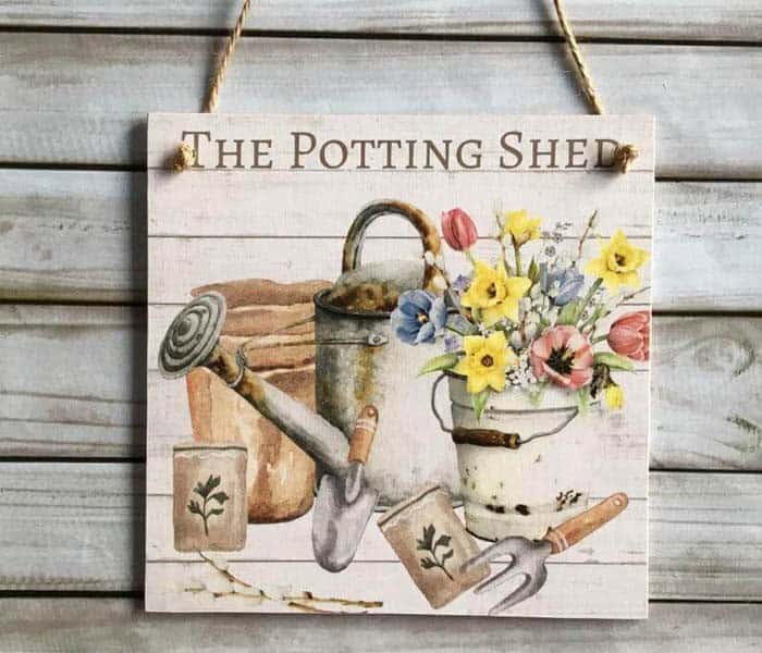 Spring Gardening Art Plaque