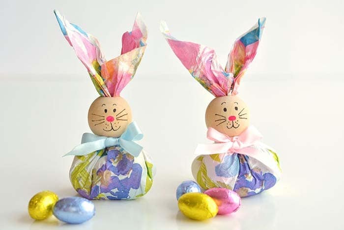 Craft Easter Bunnies with Paper Beverage Napkins