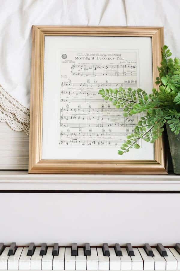 Add Splendour to a Home with a Framed Sheet Music Decor