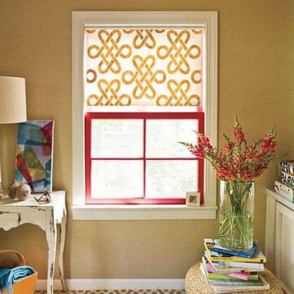 Stenciled Window Shade