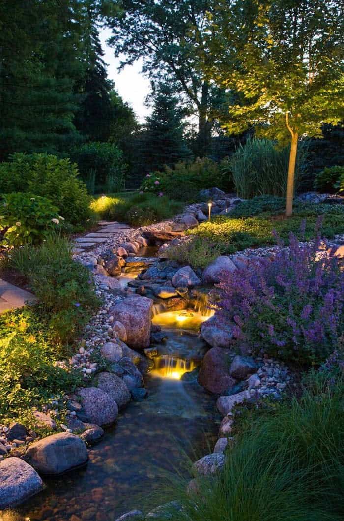 Illuminated Water Feature