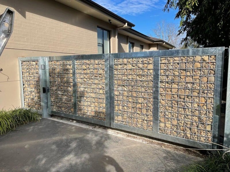 A Gabion Gate for a Rustic Feel