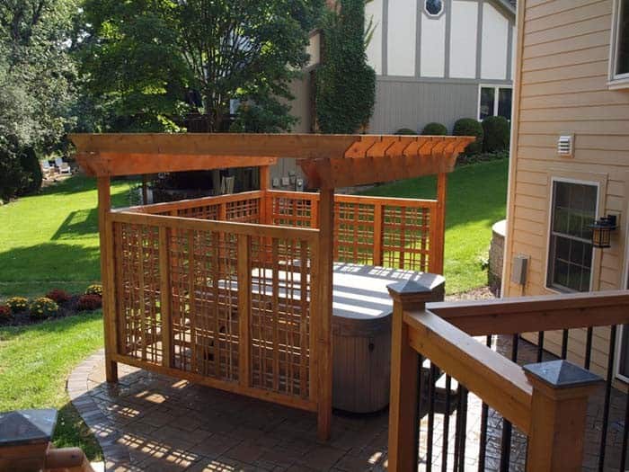 Asian Inspired Hot Tub Enclosure