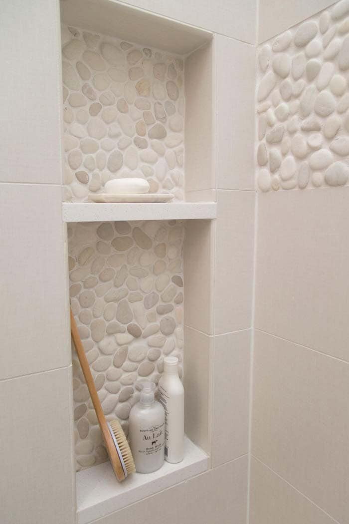 Pebbled Shower Shelf Inlay