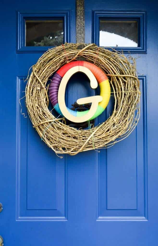 Frame A Rainbow With A Grapevine Wreath