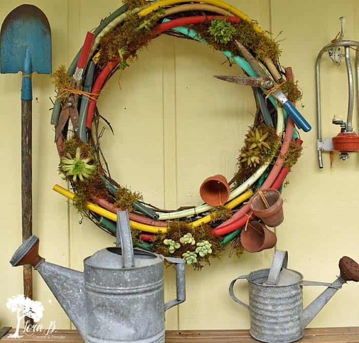 Make a Garden-Chic Wreath with Repurposed Garden Hose