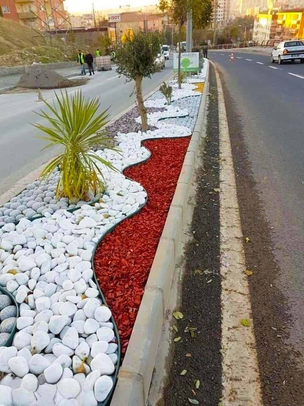 Curbside Colorful Rocks