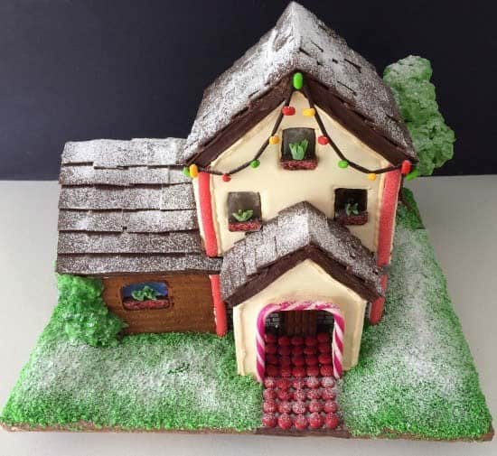 Build a Farmhouse Two-Storey Gingerbread House