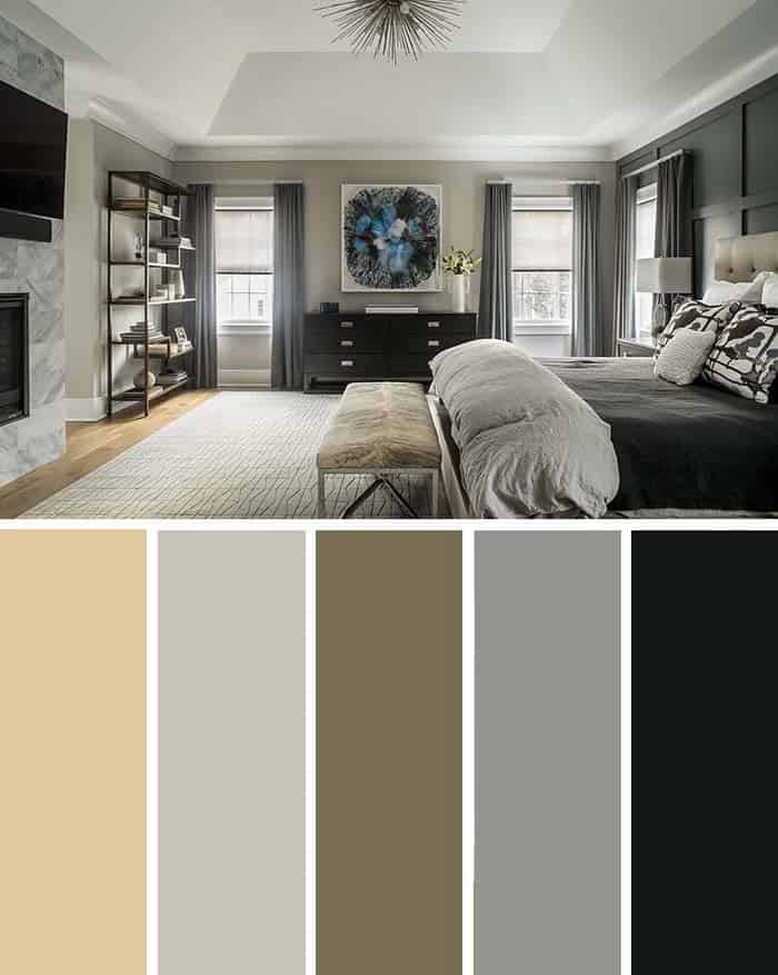 Beige and Black