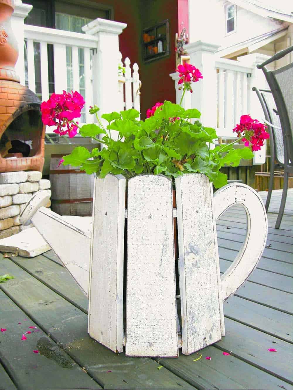 Rustic Watering Can Planter