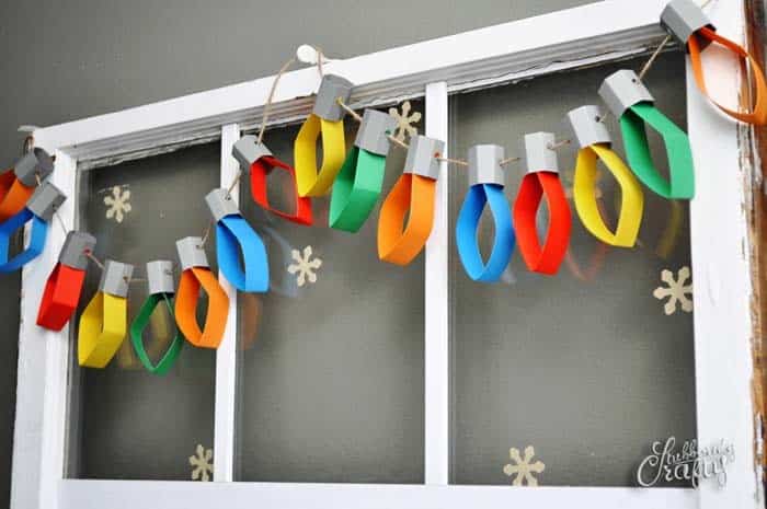 DIY Colorful Christmas Light Garland