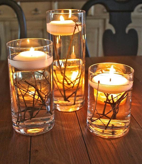 Impress Guests with Rustic Fall Floating Candles