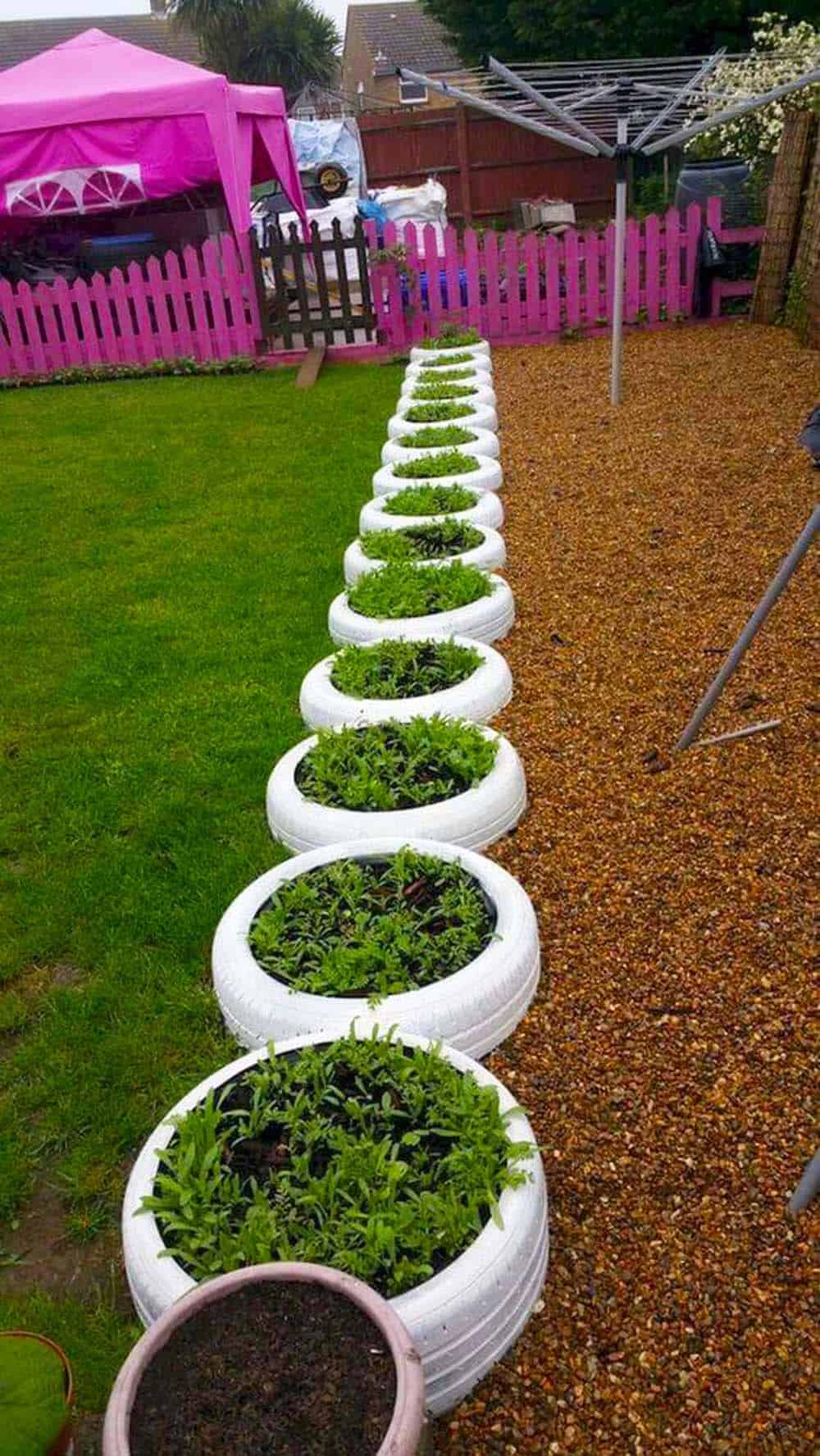 Upcycled Tire Planters