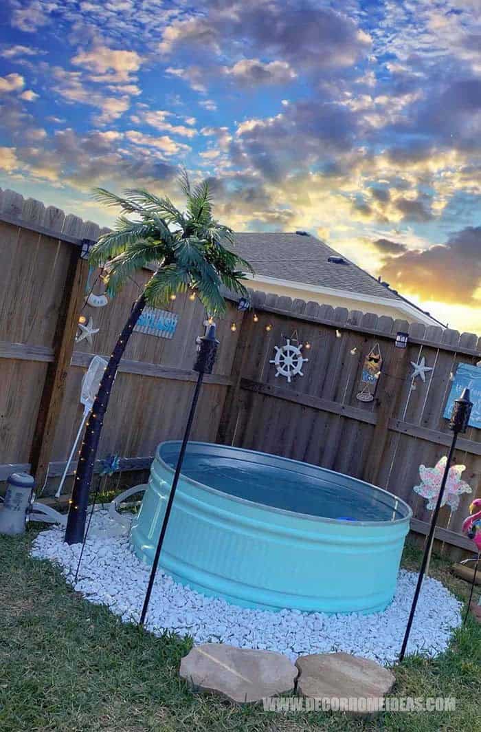 Galvanized Stock Tank Makes An Easy Pool