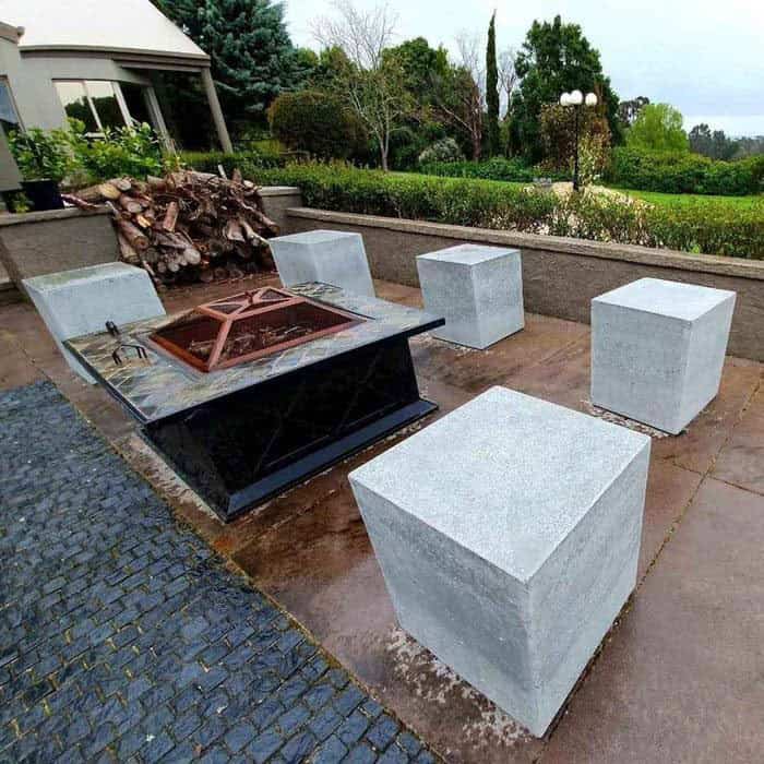 Make a Statement with Concrete-Block Fire Pit Seats