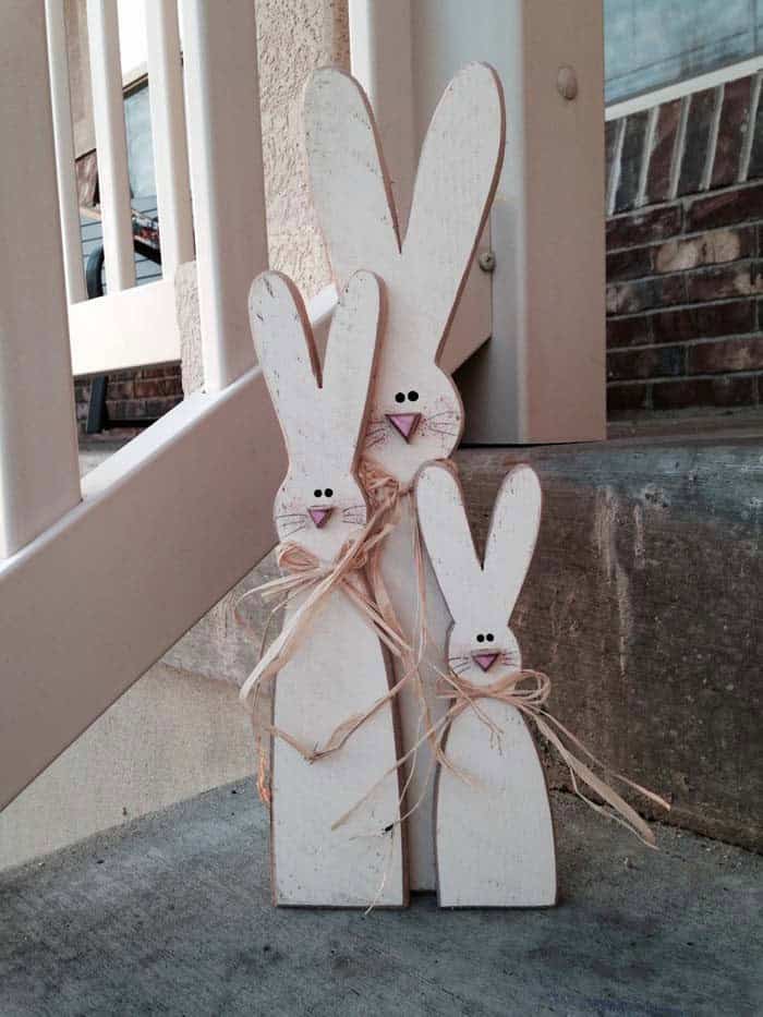 Craft Adorable Skinny Bunnies with Wood and Paint