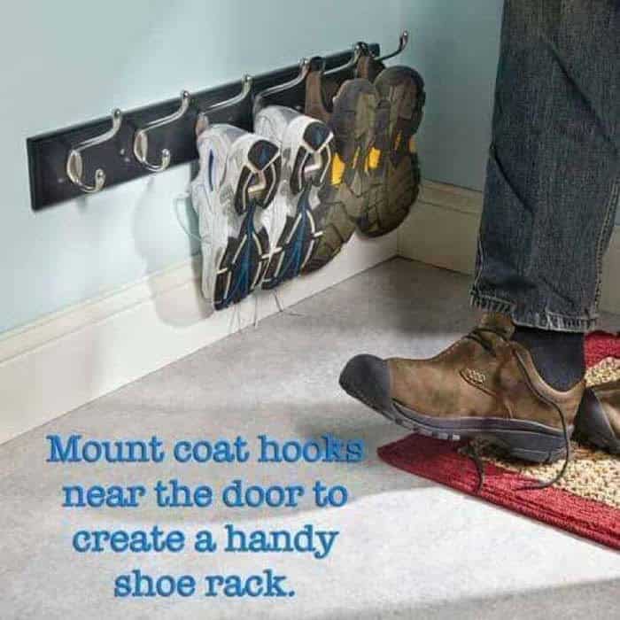 Keep Shoes Handy With A Coat Rack