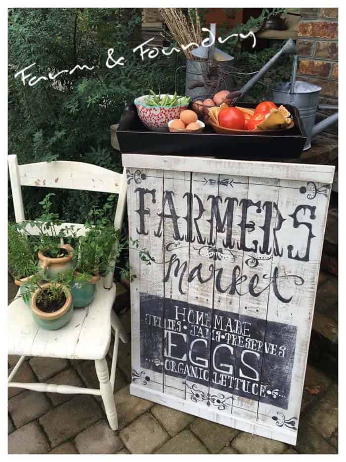 Make a Rustic Garden Sign with Pallet Boards and Stencils