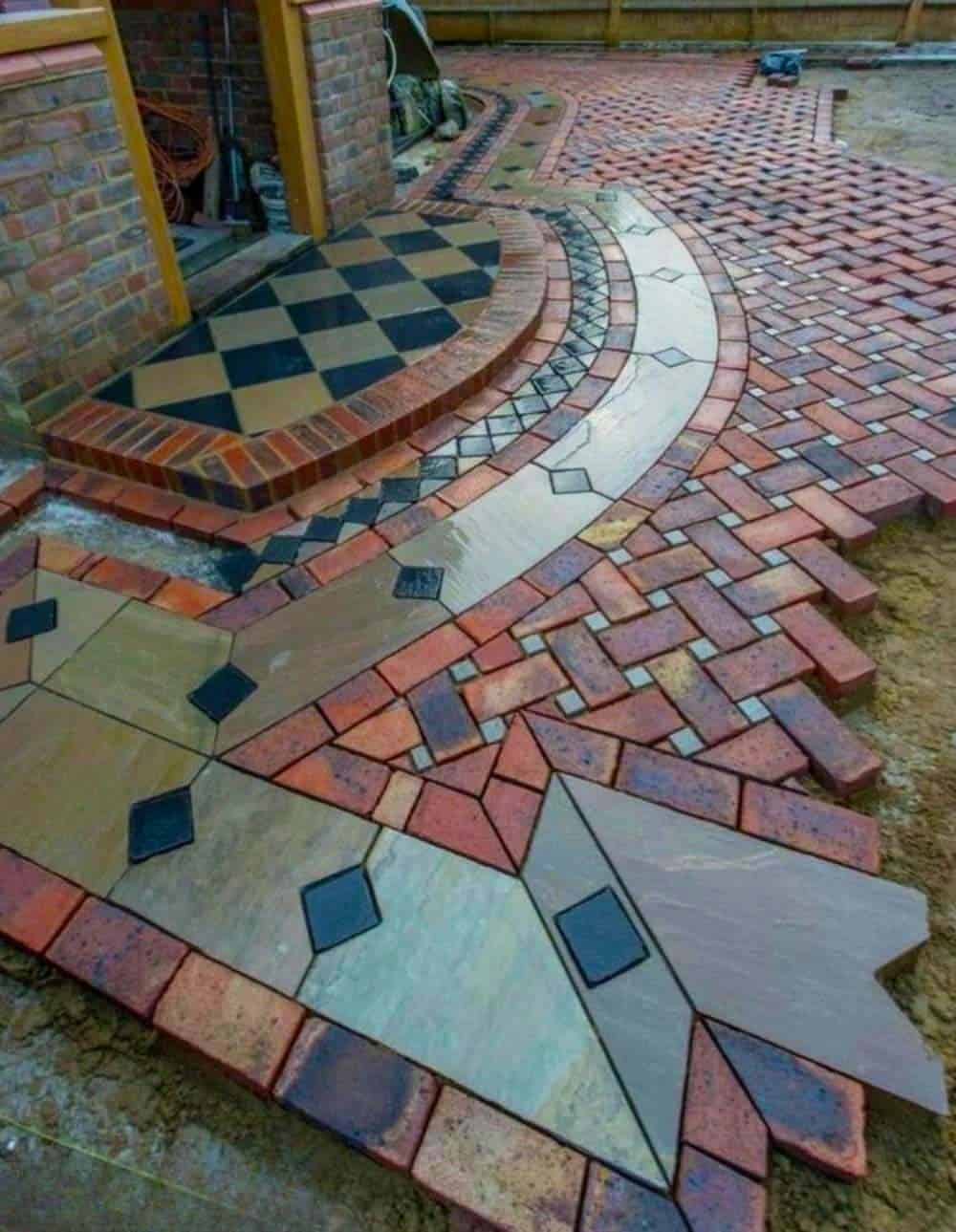 Artistic Patio Inlay