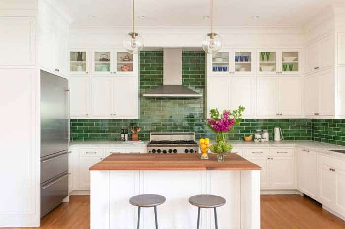 Green Tile Backsplash