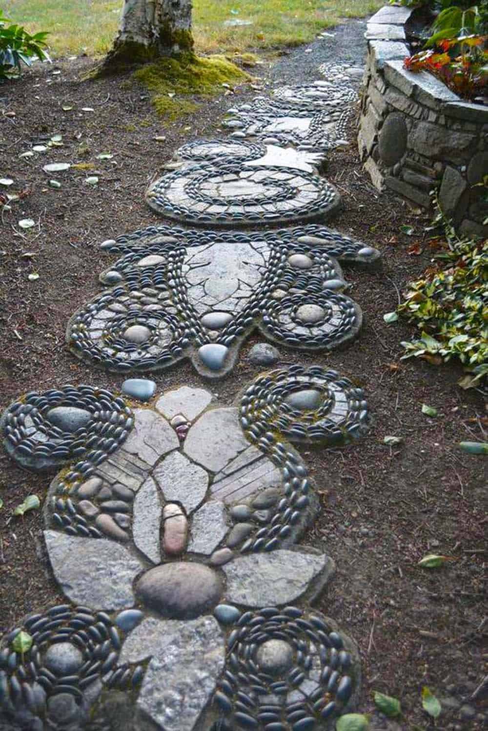 Mosaic Pebble Pathway