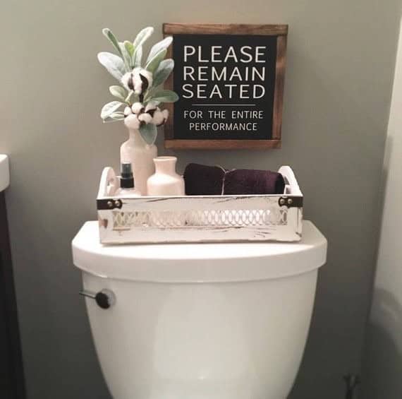 Enhance Your Bathroom with a Rustic Toilet Sign