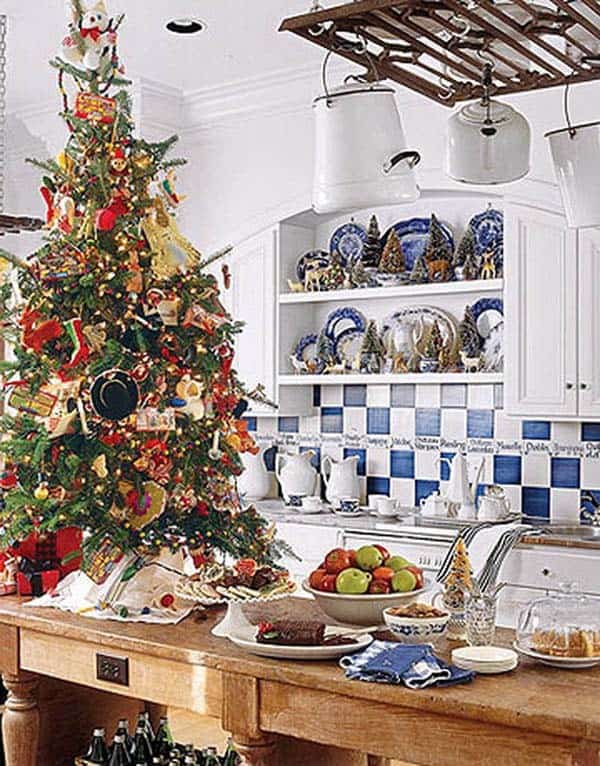 Give Your Kitchen a Rustic Twist with a Christmas Tree