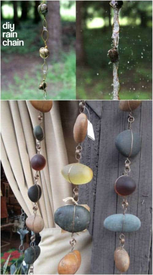 Assorted Rock Rain Chain DIY