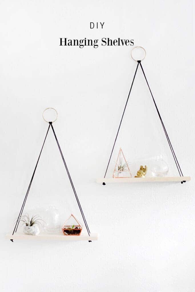 Simple Hanging Shelves with Triangle Shapes