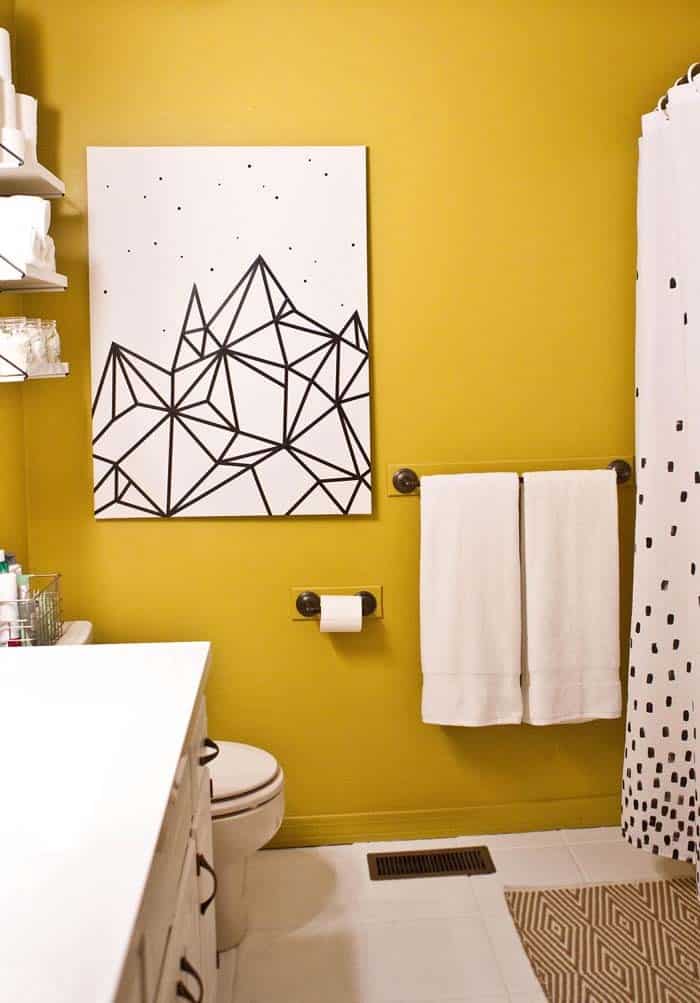 Washi Tape Toilet Wall Art