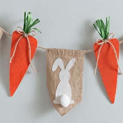 Make an Easter Garland with Bunnies and Carrots