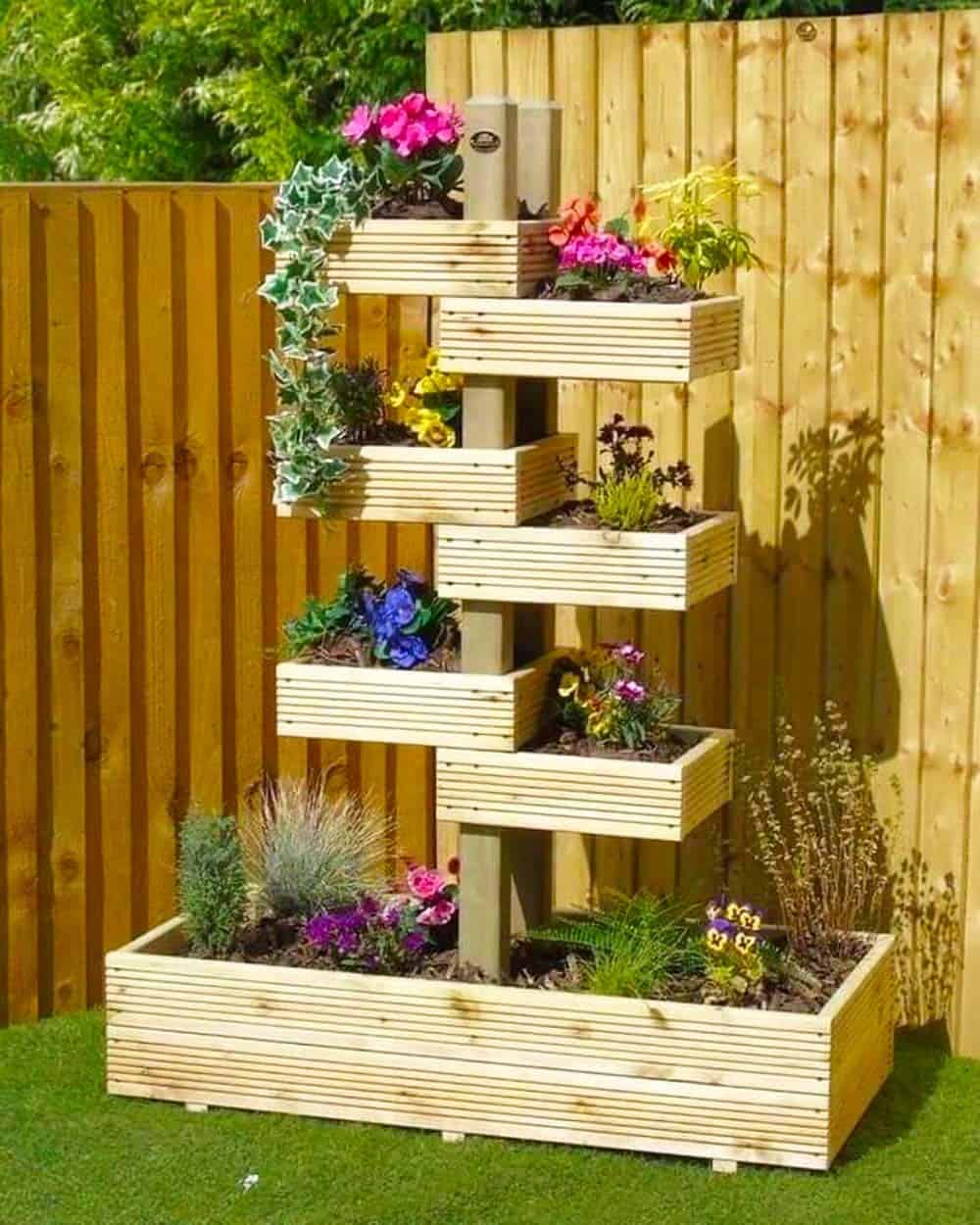 Tiered Wooden Planter