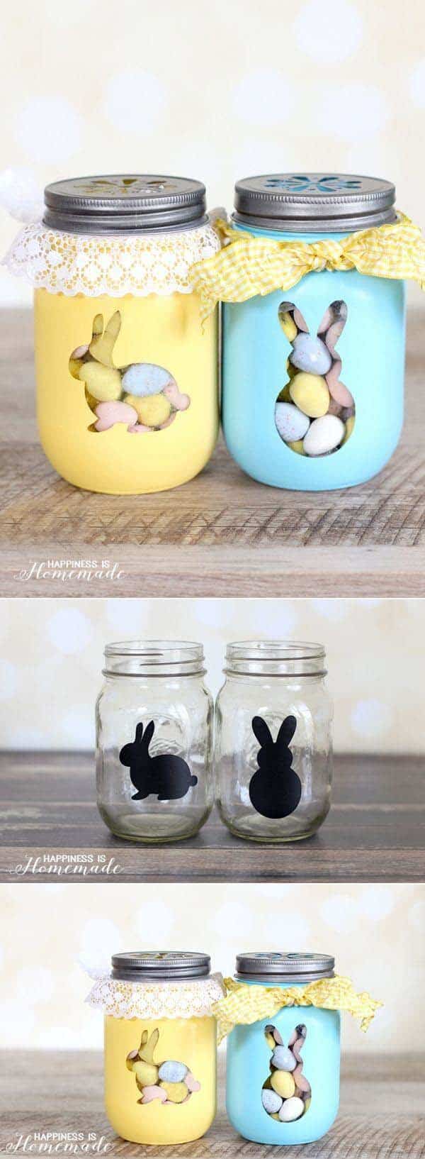 DIY Spring Bunny Candy Jars