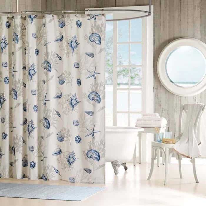 Nautical Shower Curtain Adds Strong Statement